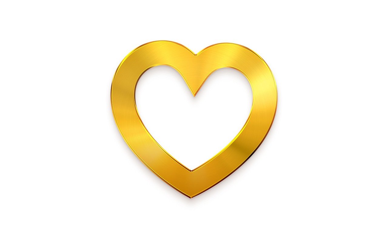 gold heart, golden heart, logo